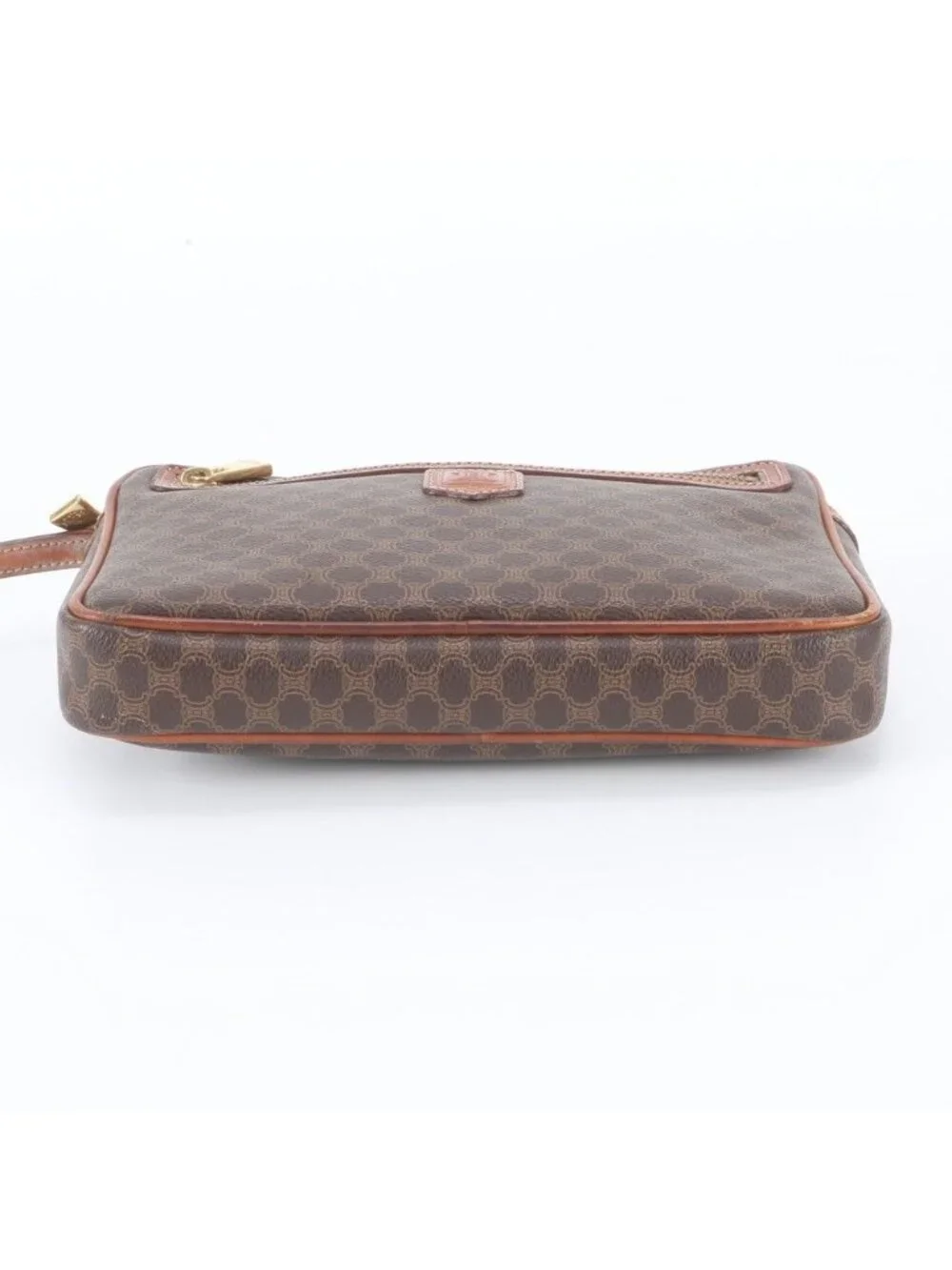 Celine Macadam Leather Clutch Pouch Business Brown